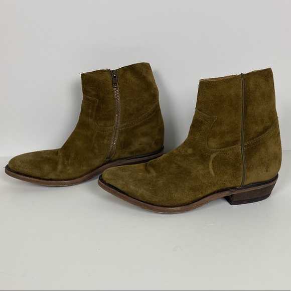 Frye Shoes - Frye Billy Inside Zip Suede Ankle Boots Size Women’s 8.5